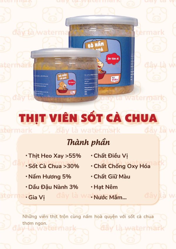 Thịt viên sốt cà chua 320g Thịt viên sốt cà chua 200g