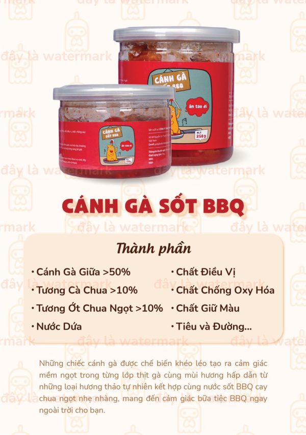 Cánh gà tốt BBQ 200g